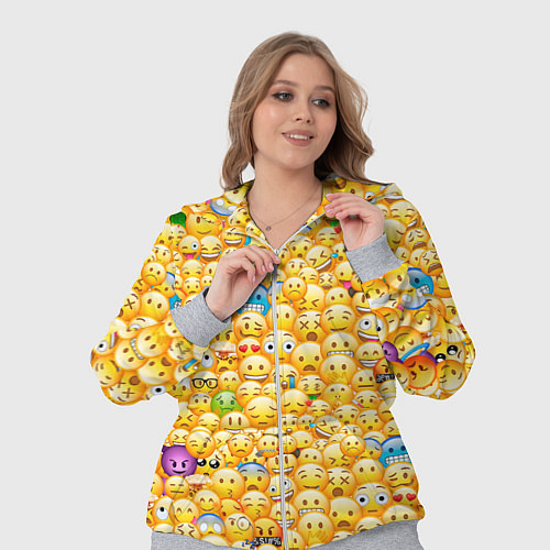 Женский костюм Смайлики Emoji / 3D-Меланж – фото 3