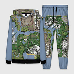 Женский 3D-костюм San andreas, цвет: 3D-черный