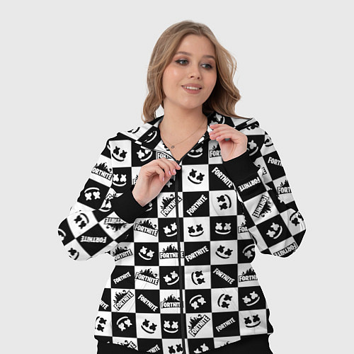 Женский костюм Fortnite&Marshmello / 3D-Черный – фото 3