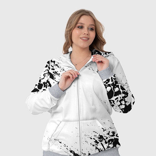 Женский костюм БЕЛЫЕ ЧЕРЕПА / 3D-Меланж – фото 3