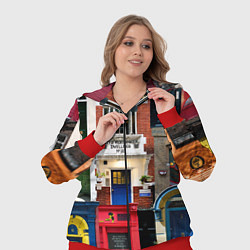 Женский 3D-костюм London doors цифровой коллаж, цвет: 3D-красный — фото 2