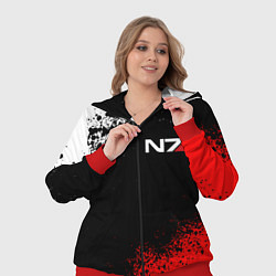 Женский 3D-костюм MASS EFFECT N7, цвет: 3D-красный — фото 2