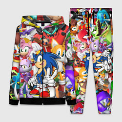 Женский 3D-костюм Sonic ПЕРСОНАЖИ, цвет: 3D-черный