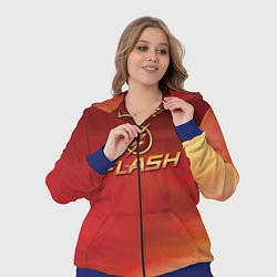 Женский 3D-костюм The Flash Logo Pattern, цвет: 3D-синий — фото 2