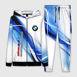 Женский 3D-костюм BMW волны - blue-white, цвет: 3D-черный