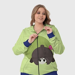Женский 3D-костюм Прикольная панда с бабочкой, цвет: 3D-синий — фото 2