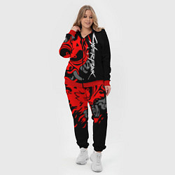 Женский 3D-костюм CYBERPUNK 2077 SAMURAI, цвет: 3D-красный — фото 2