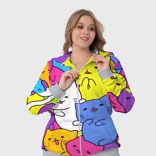 Женский костюм МИЛЫЕ КОТЯТКИ / 3D-Меланж – фото 3