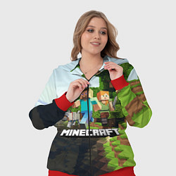 Женский 3D-костюм Minecraft, цвет: 3D-красный — фото 2