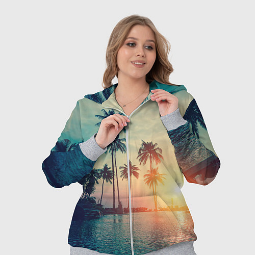 Женский костюм Пальмы / 3D-Меланж – фото 3