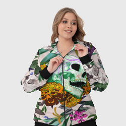 Женский 3D-костюм Череп в цветах, цвет: 3D-черный — фото 2