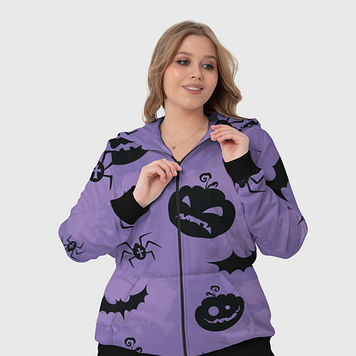 Женский костюм Фиолетовый хэллоуин / 3D-Черный – фото 3