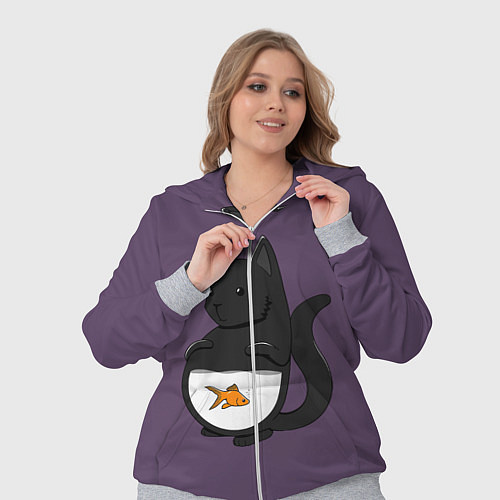 Женский костюм Довольный кот / 3D-Меланж – фото 3