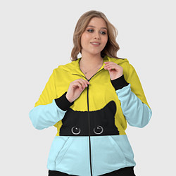 Женский 3D-костюм Кот в засаде, цвет: 3D-черный — фото 2