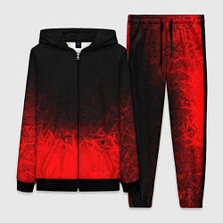 Женский 3D-костюм КРАСНО-ЧЕРНЫЙ ГРАДИЕНТ, цвет: 3D-черный