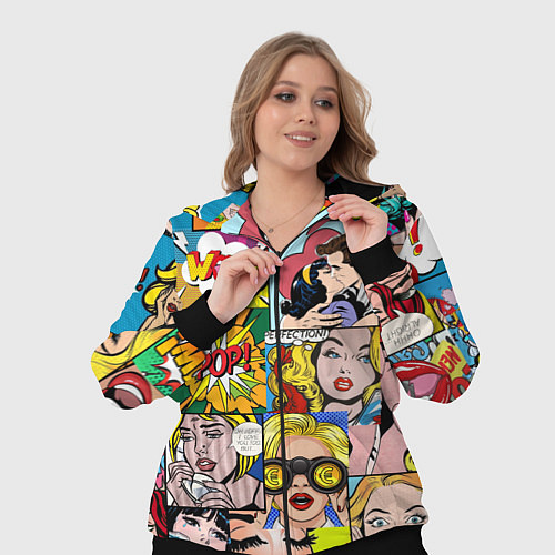 Женский костюм Pop Art / 3D-Черный – фото 3