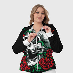 Женский 3D-костюм Череп и Розы, цвет: 3D-белый — фото 2