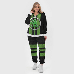 Женский 3D-костюм Skoda Green Logo Z, цвет: 3D-белый — фото 2