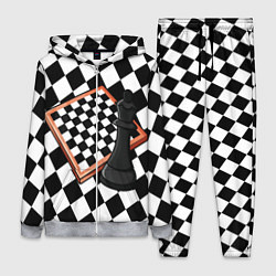 Женский 3D-костюм Шахматы, цвет: 3D-меланж