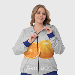 Женский 3D-костюм Orange avocado, цвет: 3D-синий — фото 2