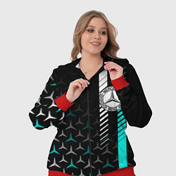 Женский 3D-костюм МЕРСЕДЕС AQUA BLACK GRADIENT, цвет: 3D-красный — фото 2