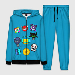 Женский 3D-костюм Geometry Dash: Icons, цвет: 3D-черный