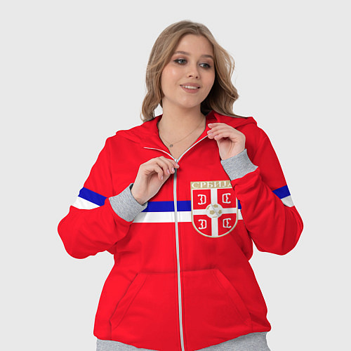 Женский костюм Сборная Сербии / 3D-Меланж – фото 3