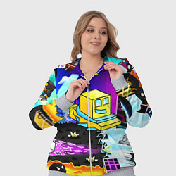 Женский 3D-костюм Geometry Dash: Art, цвет: 3D-меланж — фото 2