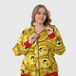 Женский 3D-костюм DOGECOIN DOGE ДОГИКОИН, цвет: 3D-красный — фото 2