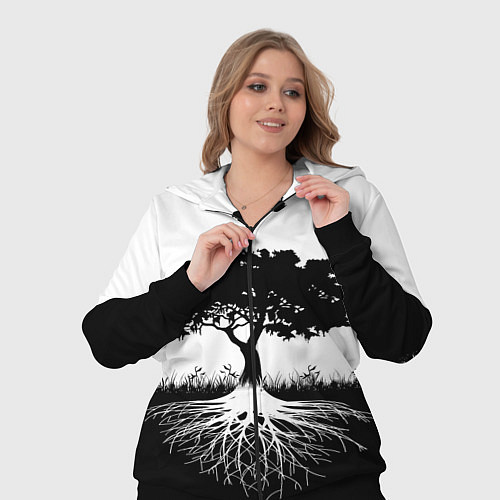 Женский костюм ДЕРЕВО ИНЬ-ЯНЬ / 3D-Черный – фото 3