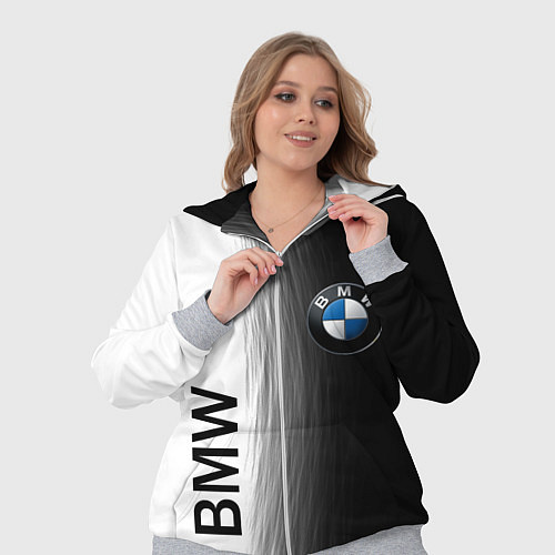 Женский костюм Black and White BMW / 3D-Меланж – фото 3