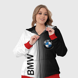Женский 3D-костюм Black and White BMW, цвет: 3D-красный — фото 2
