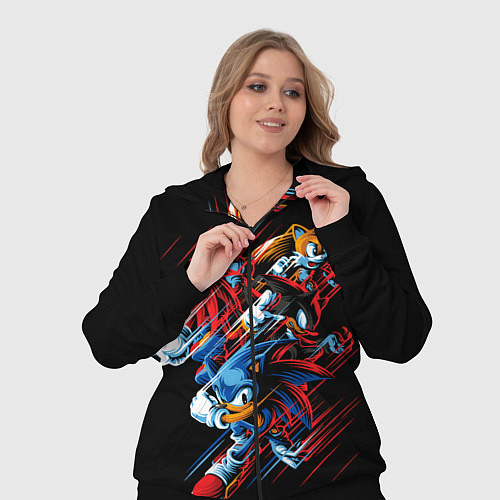 Женский костюм Sonics team / 3D-Черный – фото 3