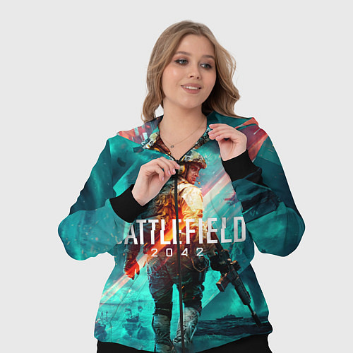 Женский костюм Баттлфилд 2042 / 3D-Черный – фото 3