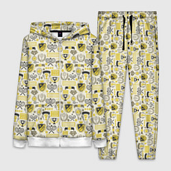 Женский 3D-костюм Кубок Дэвиса, цвет: 3D-белый