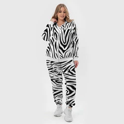 Женский 3D-костюм Черно-белая зебра, цвет: 3D-белый — фото 2