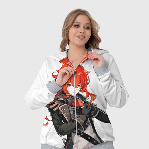 Женский костюм Дилюк из Genshin Impact / 3D-Меланж – фото 3