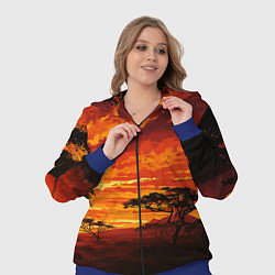 Женский 3D-костюм АФРИКАНСКАЯ САВАННА, цвет: 3D-синий — фото 2