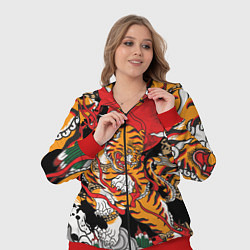 Женский 3D-костюм Самурайский тигр, цвет: 3D-красный — фото 2