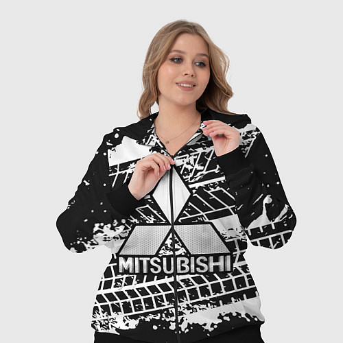 Женский костюм MITSUBISHI СЛЕДЫ ШИН / 3D-Черный – фото 3