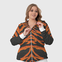 Женский 3D-костюм Шкура тигра оранжевая, цвет: 3D-белый — фото 2