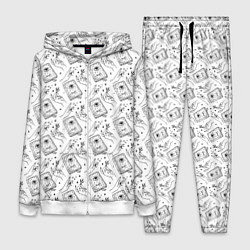 Женский 3D-костюм Patern Halloween 4, цвет: 3D-белый