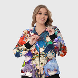 Женский 3D-костюм Genshin Impact - персонажи, цвет: 3D-черный — фото 2