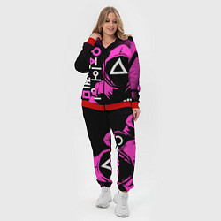 Женский 3D-костюм Игра в кальмара красные костюмы, цвет: 3D-красный — фото 2