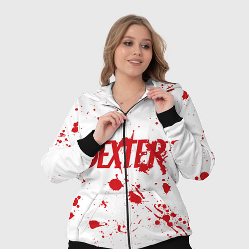 Женский костюм Dexter logo Декстер брызги крови / 3D-Черный – фото 3