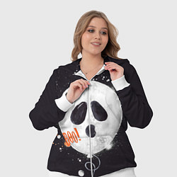 Женский 3D-костюм Шарик-пугайка черный, полиэстер, цвет: 3D-белый — фото 2