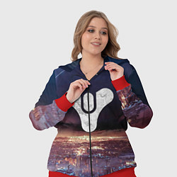 Женский 3D-костюм ДЕСТИНИ ЗЕМЛЯ ХАБ, СТРАННИК НАД ГОРОДОМ, цвет: 3D-красный — фото 2