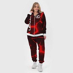 Женский 3D-костюм ЛЕКСУС КРАСНЫЕ 3Д ПЛИТЫ, цвет: 3D-белый — фото 2
