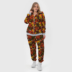 Женский 3D-костюм Хохлома цветы-ягодки, цвет: 3D-меланж — фото 2