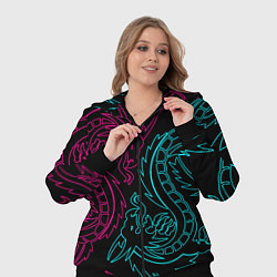 Женский 3D-костюм НЕОНОВЫЕ ДРАКОНЫ NEON DRAGON, цвет: 3D-черный — фото 2